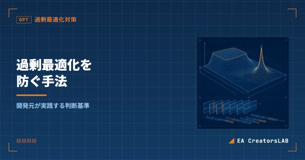 EA最適化でオーバーフィッティングを防ぐ手法|開発元が実践する判断基準を解説